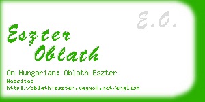 eszter oblath business card